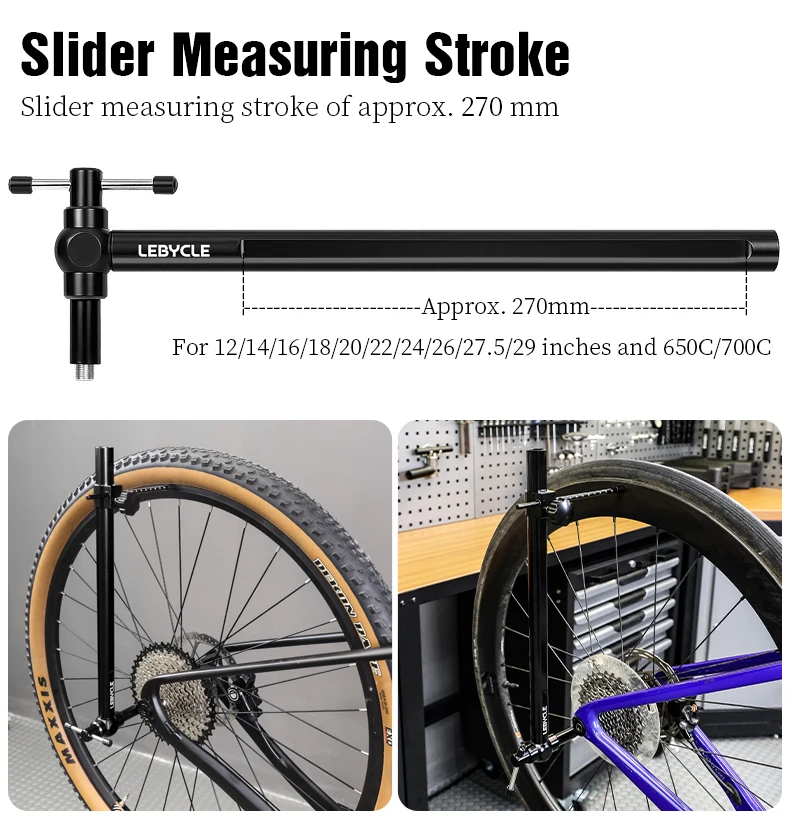 LEBYCLE MTB Rennrad Schaltaugen-Ausrichtungslehre Professioneller Fahrrad-Schaltaugen-Einstellhaken 360° ° Rotations-Ausrichtungs-Korrekturwerkzeug – Detail 6