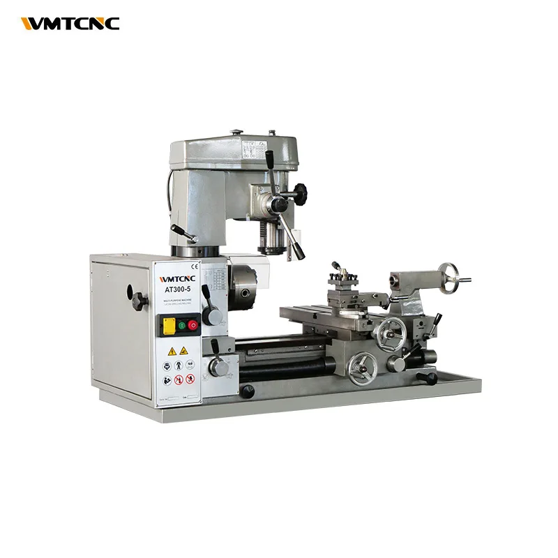 AIROW China Factory Direct Sale Cheap Price Metal AT300 Multi-Function Benchtop Lathe for DIY Beginners and Small Business