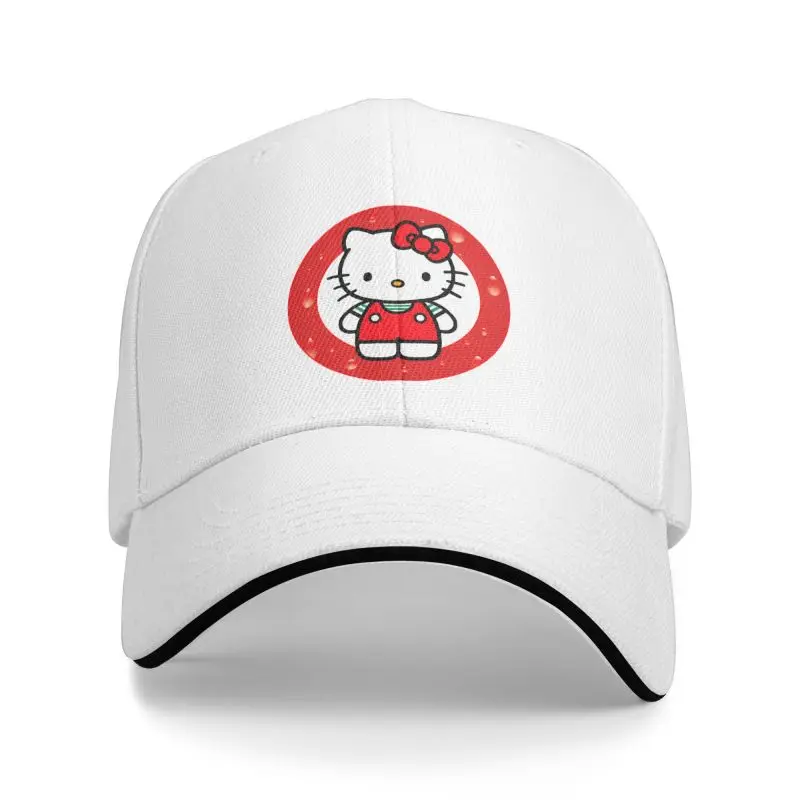 Custom Hello Kitty Cat Character Baseball Cap Men Women Adjustable Dad Hat