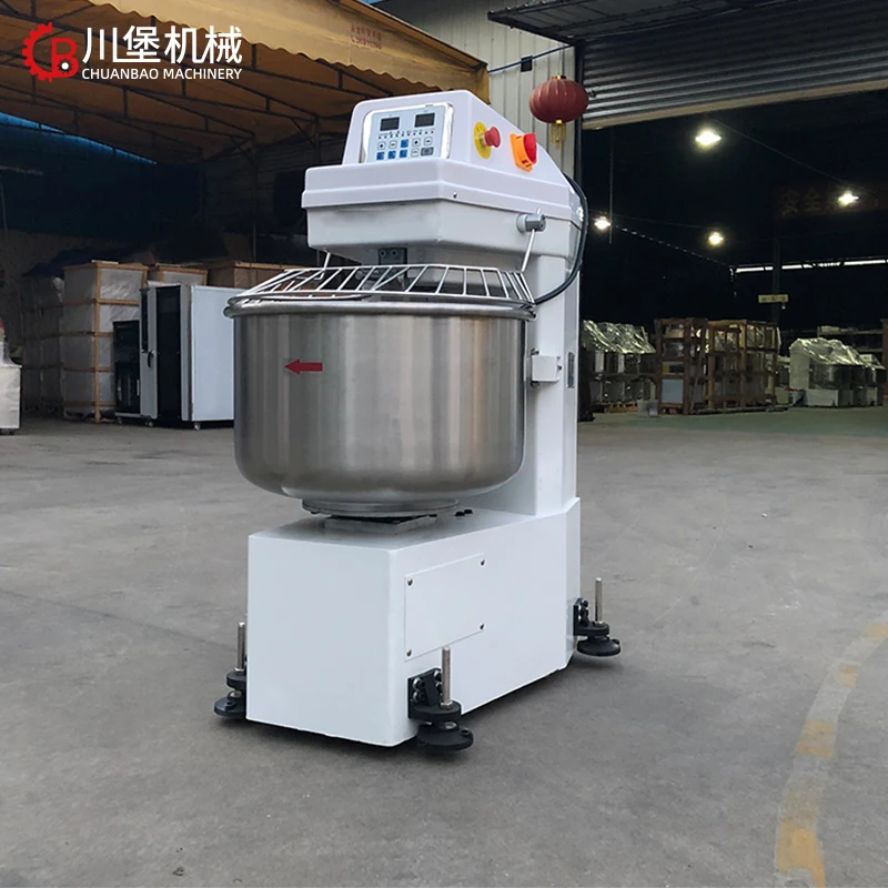 50kg New Spiral Dough Flour Mixer For Pizza Bread Kneader For Wheat Corn Milk Nuts Cream Eggs