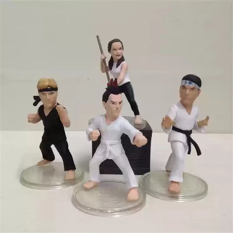 8cm dibujos animados karate chico Daniel figura de acción muñeca PVC colección John Kreese modelo de juguete