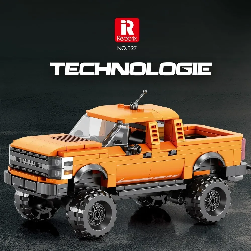 

423PCS Pick Up Truck Building Blocks City Freight Car Model Bricks Desktop Ornaments Educational DIY Toys For Kids Holiday Gifts