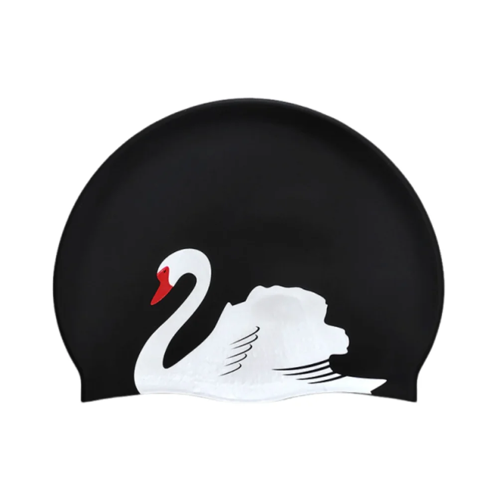 

Plus Size Swimming Cap Anti Slip Ear Protection Diving Hat Printed Pattern Silicone Silicone Swim Cap Swimming Pool