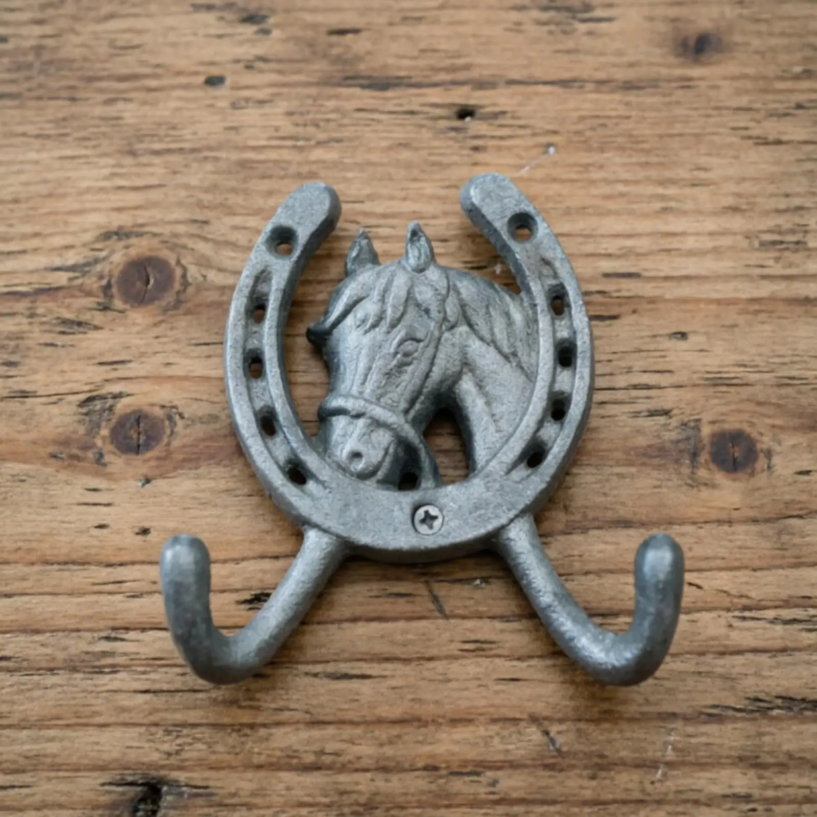 Curved Wall HookTextured Finish Cast Iron Wall Hook Antique Style Home Fixture for Entryway, Hallway