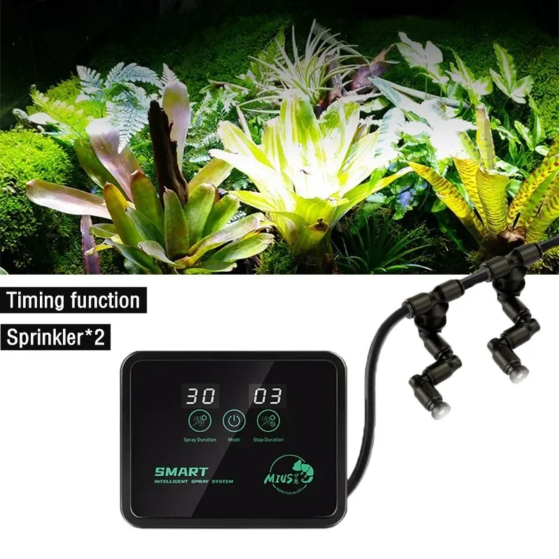 

MIUS Smart Automatic Mist Reptile Humidifier Timer Rainforest LCD Screen Sprinkler Controller Terrarium Misting Spraying Kit