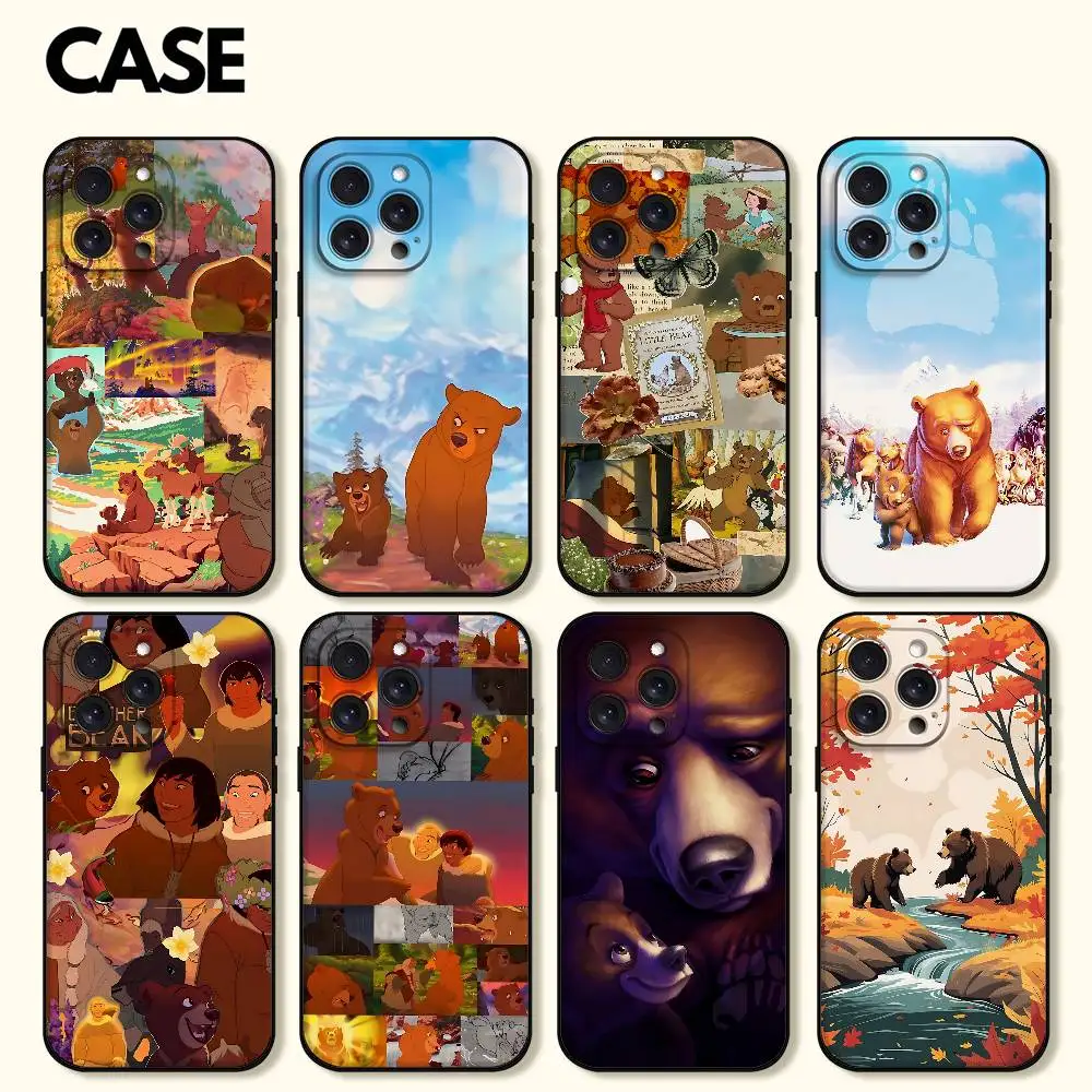 Niedliche B-Brother B-Bear Handyhülle für iPhone 17 16 15 14 13 12 11 PRO MAX PLUS Mini TPU Weich Hautfreundlich