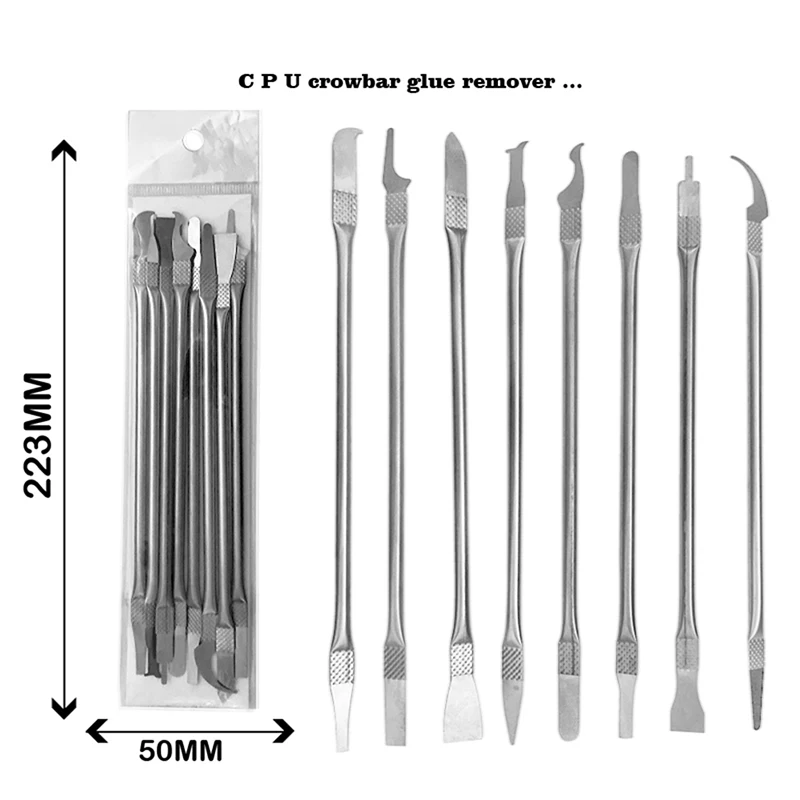 8 in 1 Mobile Phone laptop LCD Chip CPU Separation Glue Removal Crowbar tool