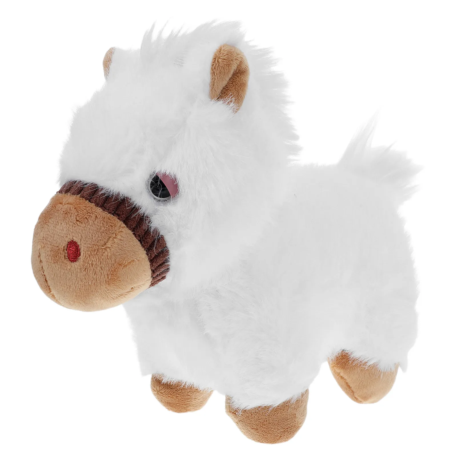 2026 Lunar New Year Horse Mascot 25Cm Realistic Stuffed Animal Soft Mini Horse for Hugging Bedroom Desk Decor Zodiac