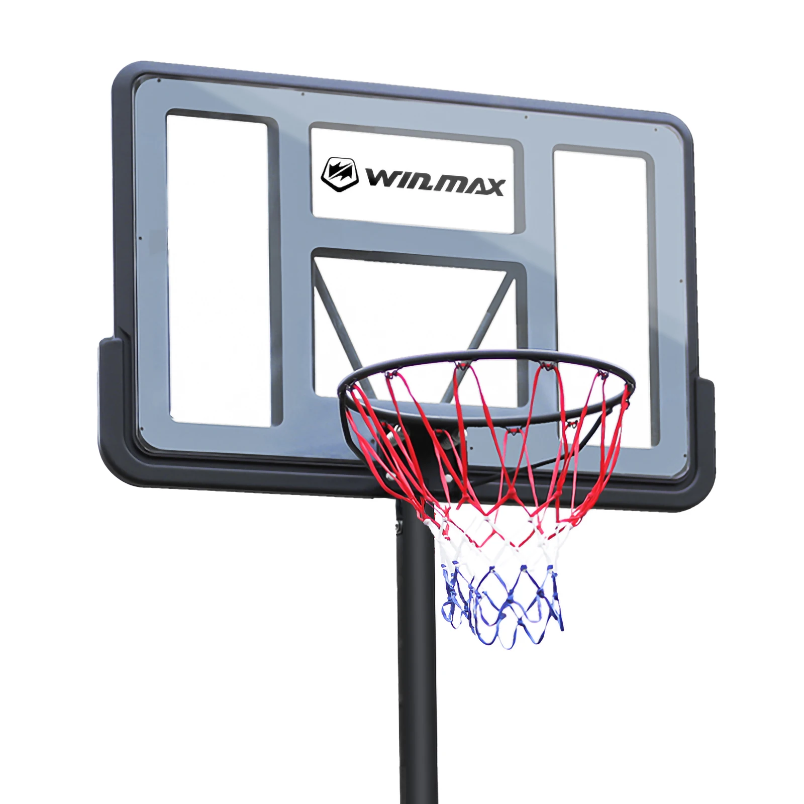 فوز YTYIN. ماكس كرة السلة المحمولة هوب ارتفاع قابل للتعديل 4.9ft-10ft كرة السلة حامل اللوحة الخلفية نظام للشباب والكبار