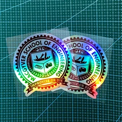 1PC Macgyver School of Engineering Motorcycle Stickers for Motorbike Fuel Tank Scooter Laptop Sunscreen Universal Vinyl Decals