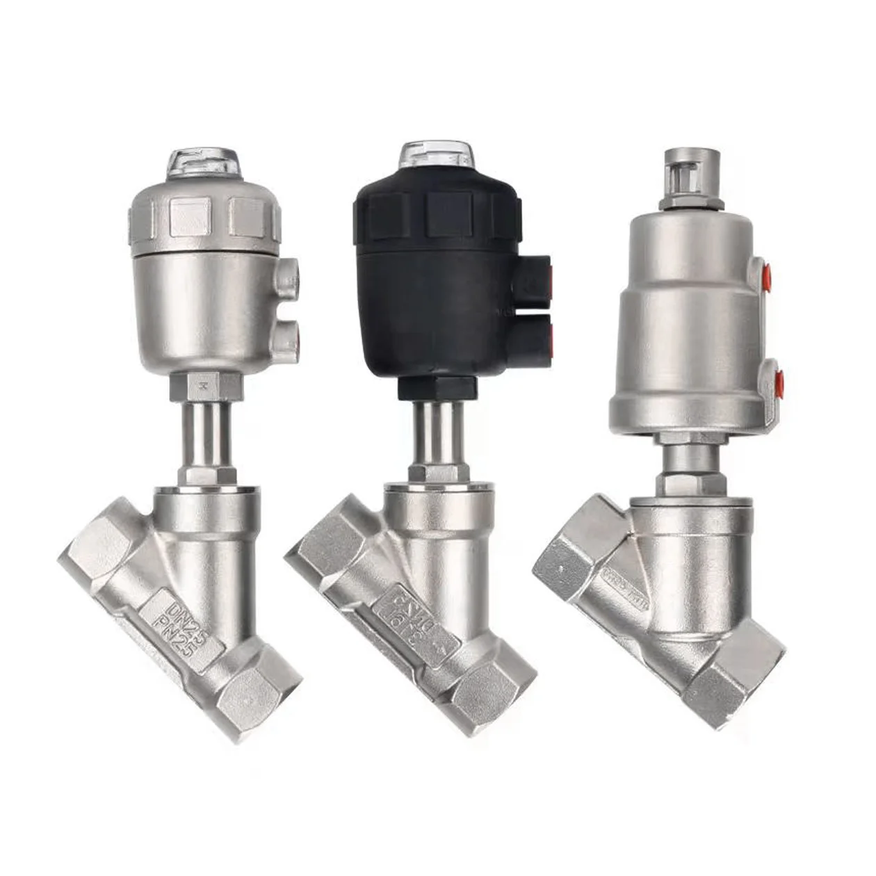 DN80 angle seat valve stainless steel 2-way base pressure range 0-16bar -10~ + 180 degrees pressure resistance Fast Delivery