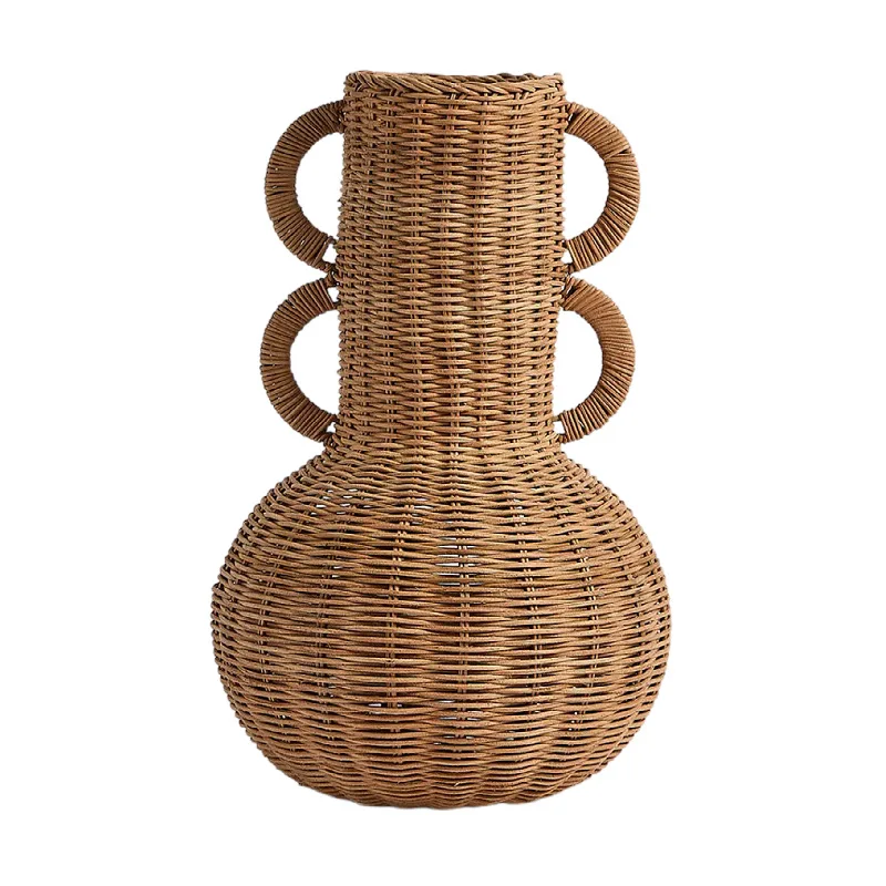woven flower basket large vase ornament living room flower arrangement gypsy dried flowers hand-woven decorative flower pot
