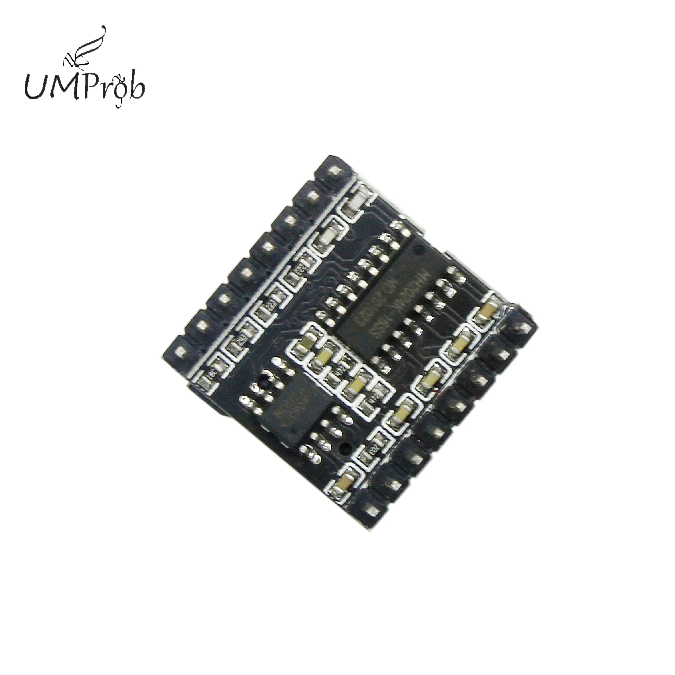 DFPlayer-Mini Módulo de reproductor MP3, placa decodificadora de voz compatible con tarjeta TF u-disk IO/puerto serie/AD para arduino, Kit de