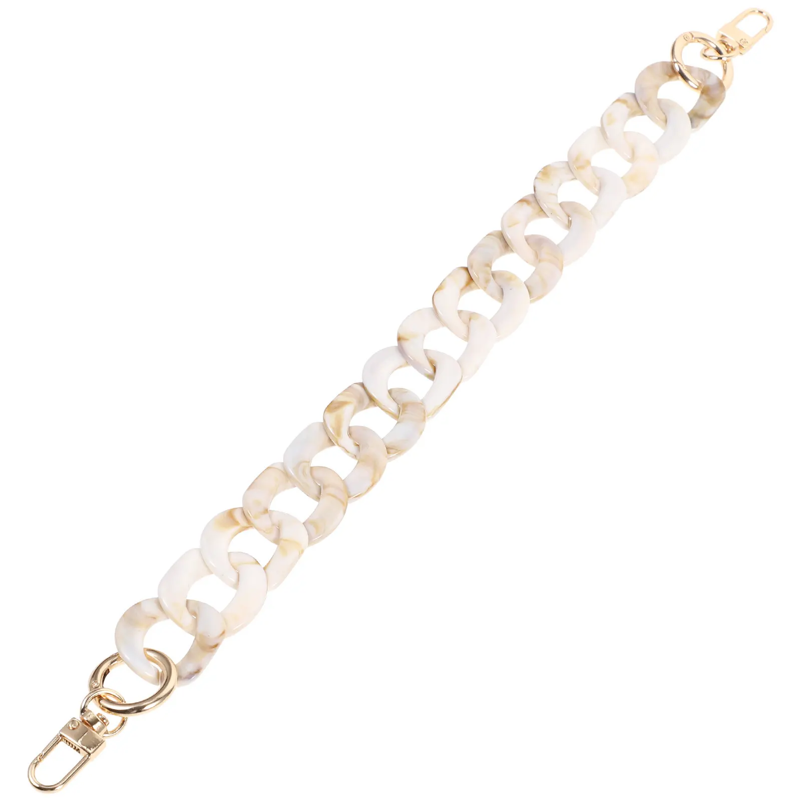 

Acrylic Bag Chain Strap Vintage Contrast Color Detachable Purse Handbag Replacement DIY Accessory Supply Bag Strap