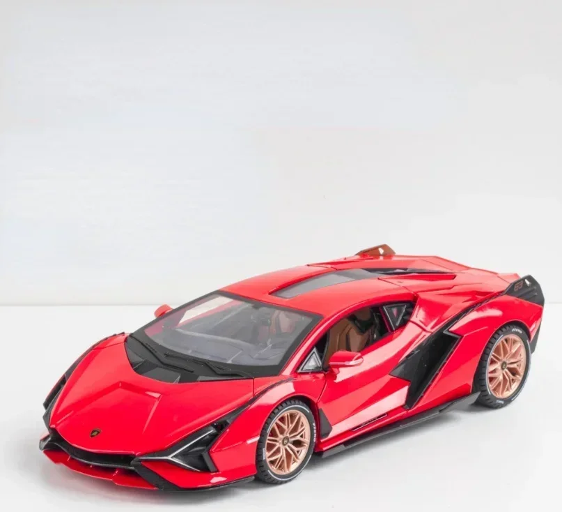 Lamborghinis-Coche de aleación fundido a presión para niños, juguete coleccionable de supercoche SIAN FKP37, escala 1:18, A245