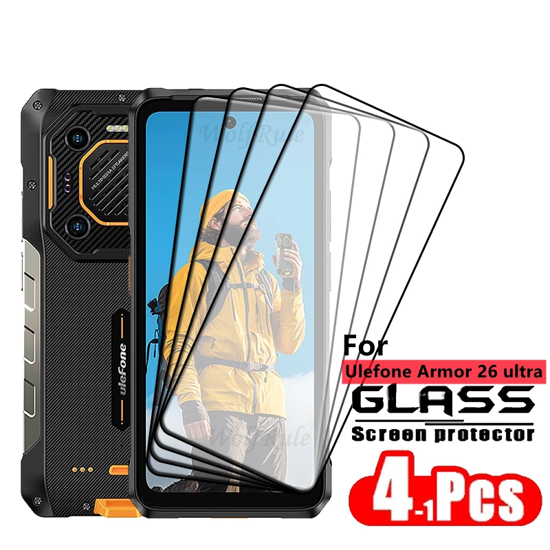 

1/2/3/4PCS Full Cover Glass For Ulefone Armor 26 ultra Glass Ulefone Armor 26 ultra 9H HD Tempered Glass Ulefone Armor 26 ultra