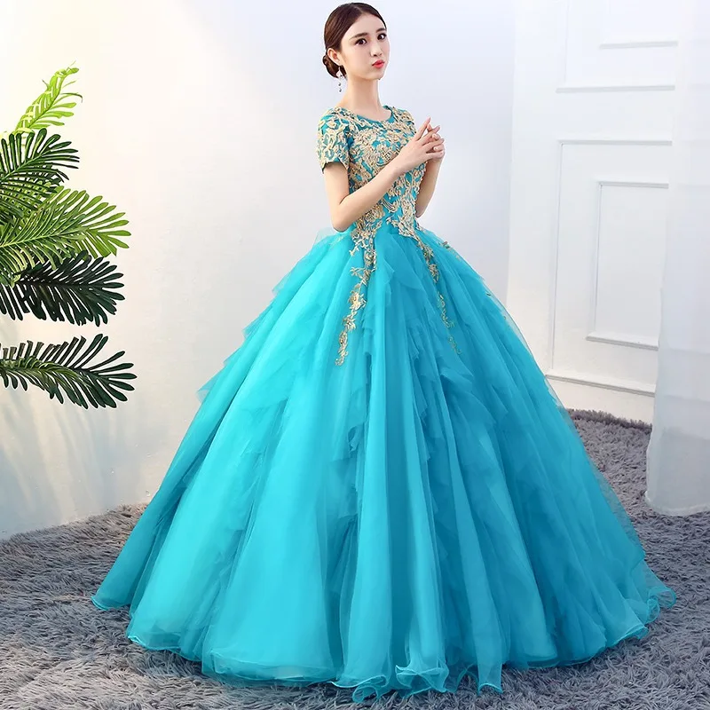 DSP A Line Short Sleeves Quinceanera Dresses Elegant Appliques Formal Dress vestidos de 15 quinceañera 2024