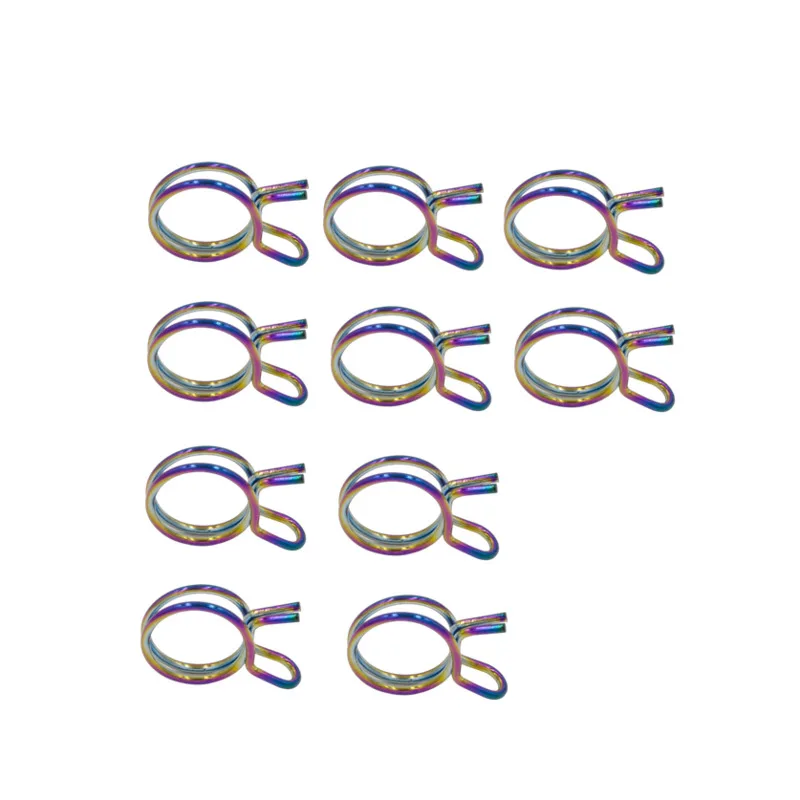 10 Pieces Motorcycle Hose / Oil Pipe Clamp Clip 8mm / 10mm / 13mm / 15mm 4 Sizes Selection