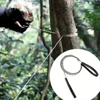 Portable Stainless Steel Wire Saw with Leather Cover – Mini Hand Rope Saw for Camping, Hiking & Wilderness Survival 1