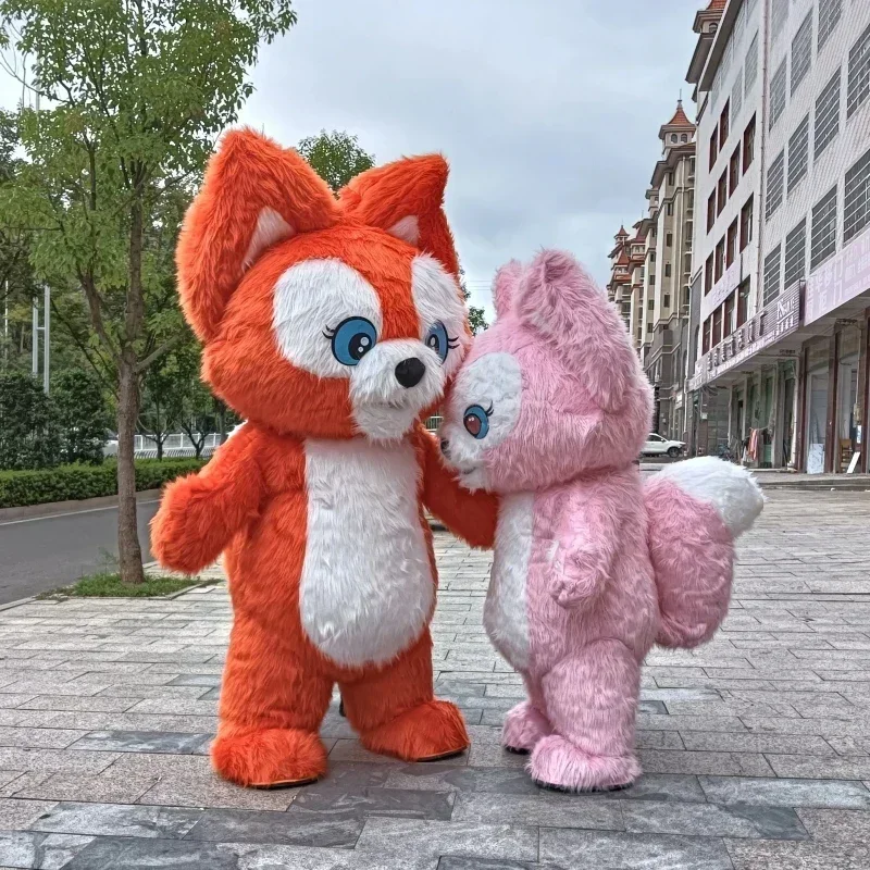 Boże Narodzenie Ogromna Lina Bell Truskawkowy Niedźwiedź Maskotka Nadmuchiwana Impreza Kostiumowa Ceremonia Reklamowa Pokazuje Brak baterii