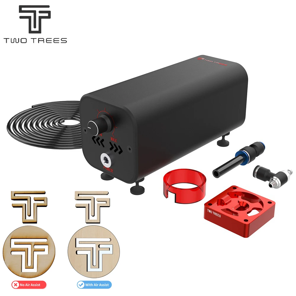 

Twotrees Air Assist High Speed Air Pump Adjustable Airflow Compatible with Laser Engraver TTS-55/Atomstack A5 Pro/Sculpfun S9