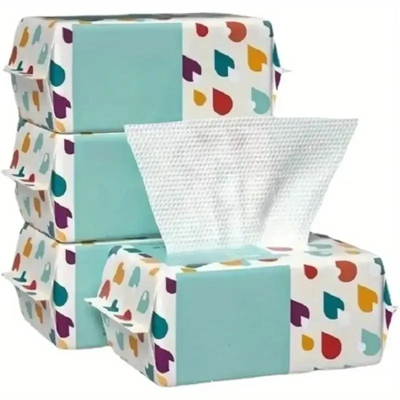 100PCS Premium Cotton Face Towels | Ultra Soft Makeup Removing Pads | Extra Thick Facial Tissue for Sensitive Skin