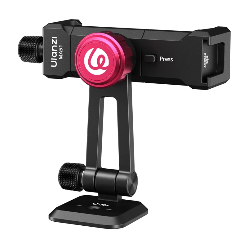 Ulanzi MA51 QuickClip telefoonklem / MA61 QuickClip telefoonklem met koude schoenhouder voor camerafotografie Telefoonlicht Vlog Shot