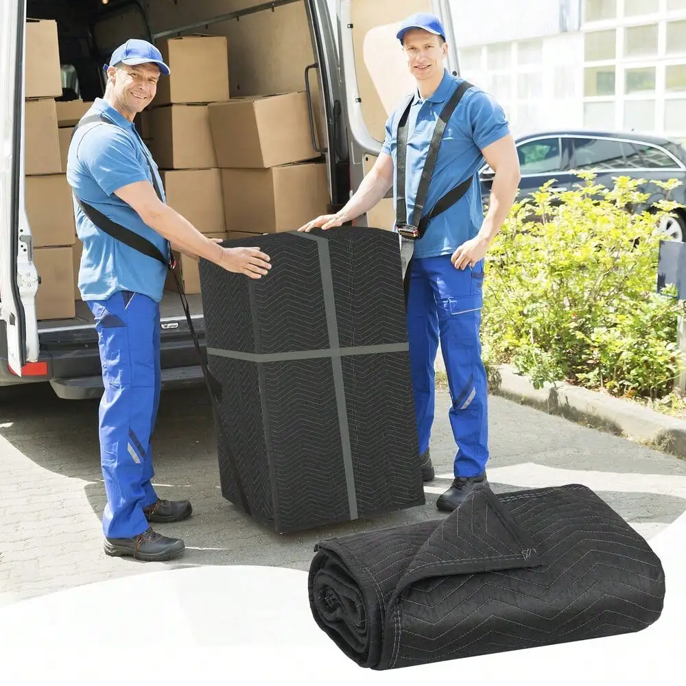 ย้ายผ้าห่ม 72 "x 80" (30lb/dz) 6 Pack เฟอร์นิเจอร์การจัดส่งบรรจุผ้าห่มแผ่น