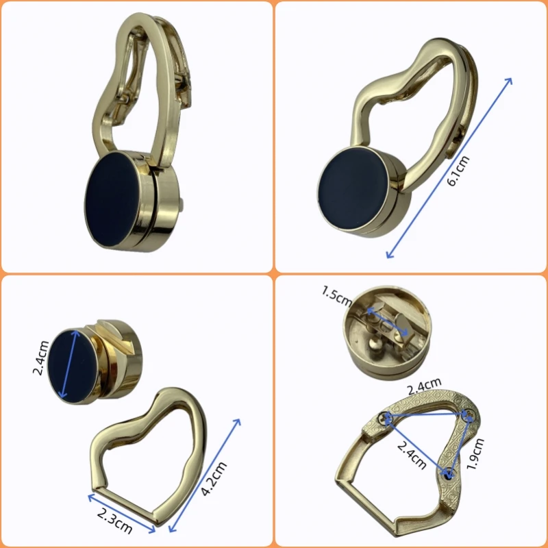 Twist Locks for lady's Handbags Fashion Bag Clasp Hardware fai da te o riparazione Turn Lock accessori decorativi con fibbia