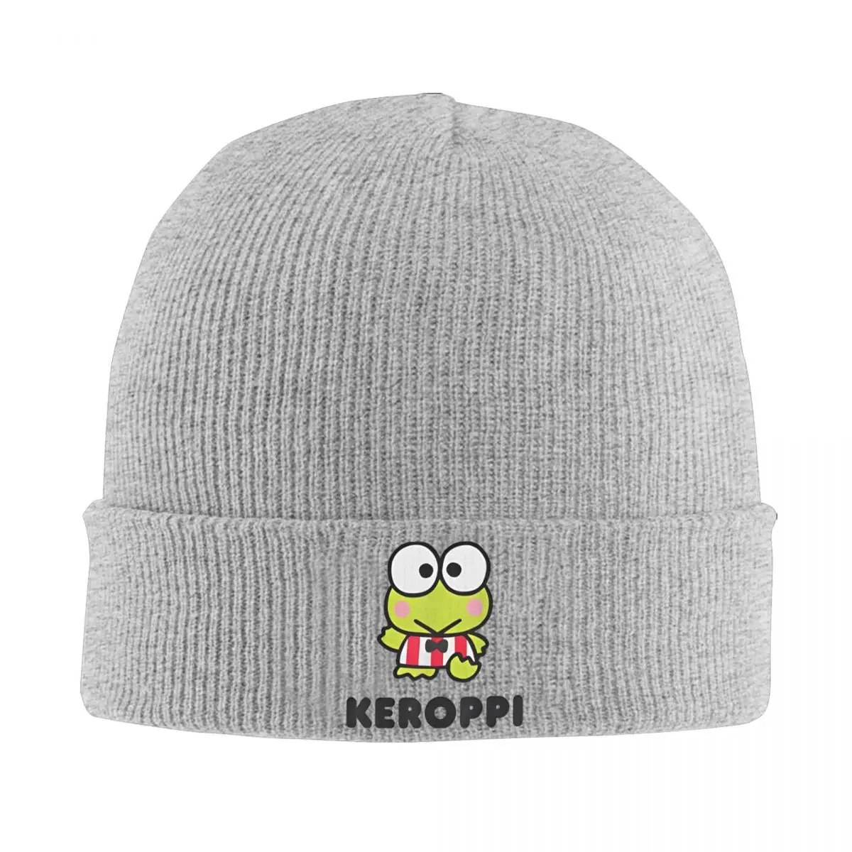 Keroppi pensando gorro chapéus gorro impresso crânios gorros outono inverno engraçado feminino masculino kpop boné elástico