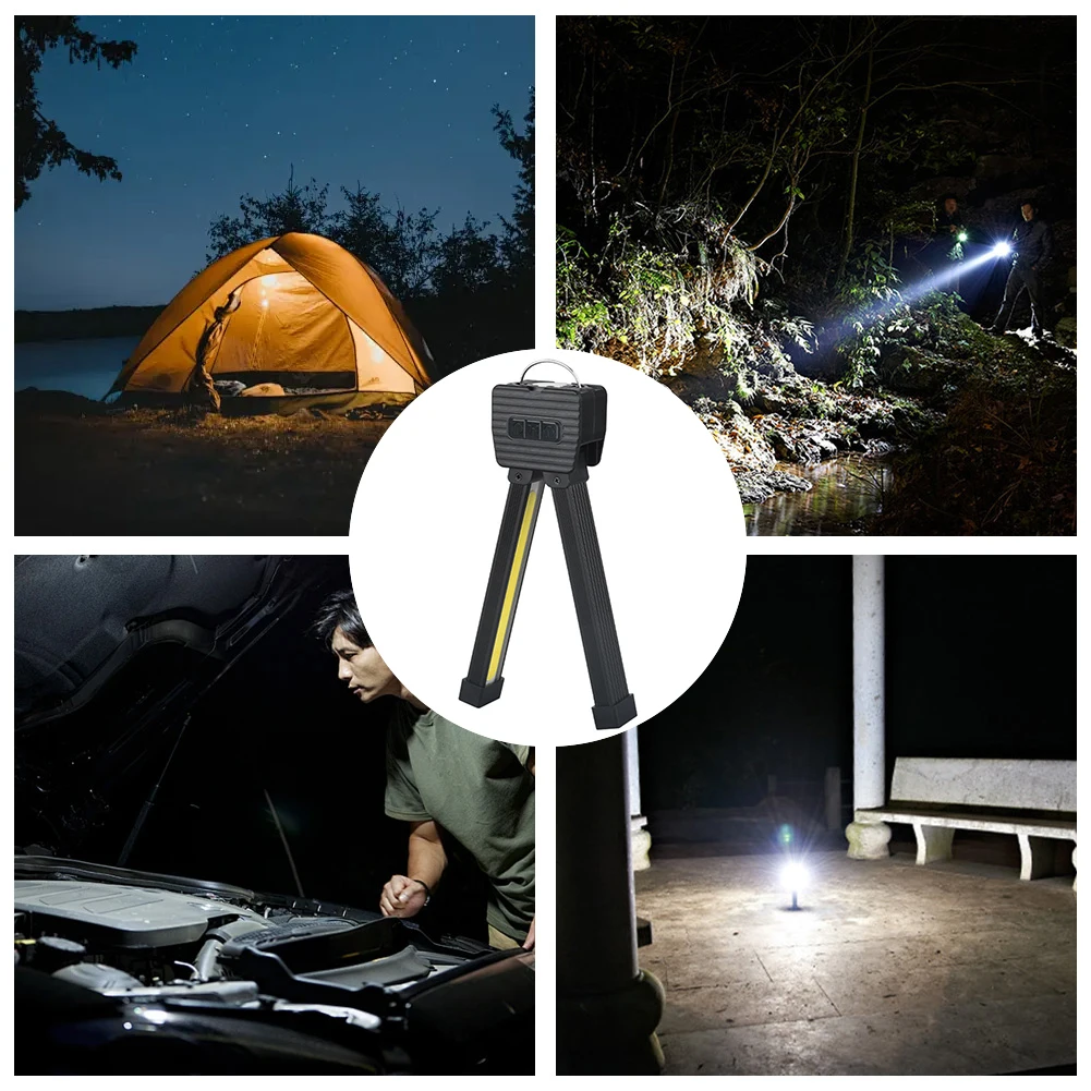 

Gym Lamp for Posing Magnetic LED Flashlight with Hanging Hook Work Light Inspection Lamp for Car Repair Home Garage Emergency