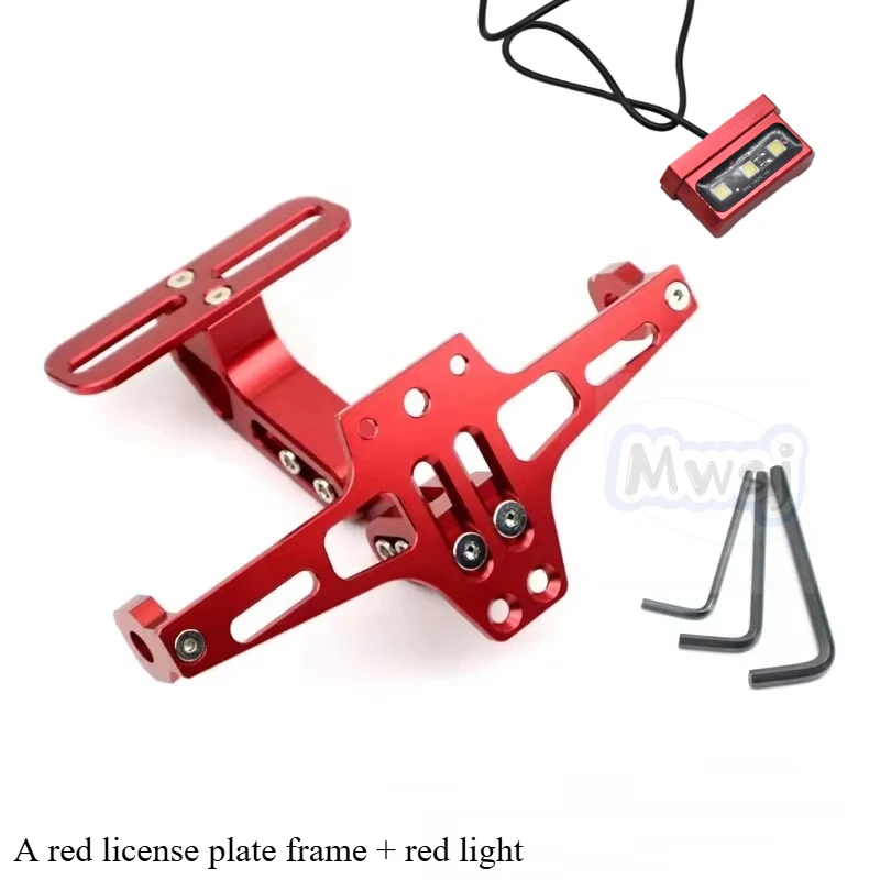 Universal Adjustable Motorcycle License Number Plate Bracket Rear Turn Signal Lamp Holder CNC Aluminum Fender Eliminator Kits