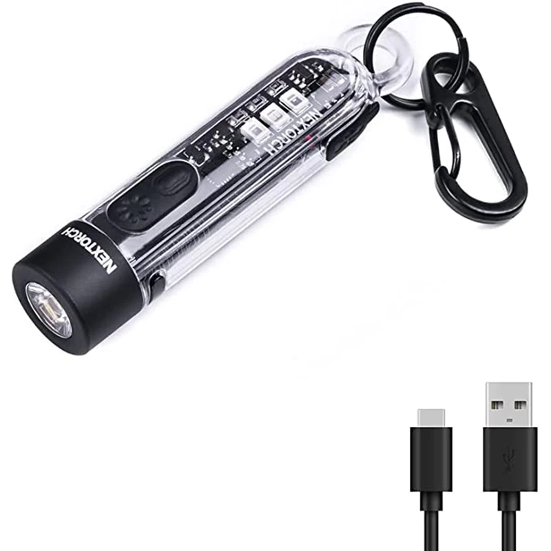 

NEXTORCH светодиодный фонарик брелок/клипса мини EDC карманный Type-C перезаряжаемый брелок для ключей аварийный уличный фонарик для кемпинга