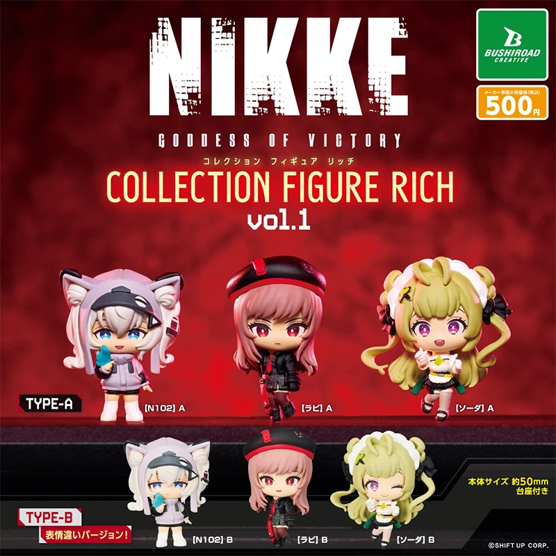 Original BUSHIROAD NIKKE：The Goddess of Victory Gashapon Qversion Anime Action Figure Model Toys Gifts Game Character Collection