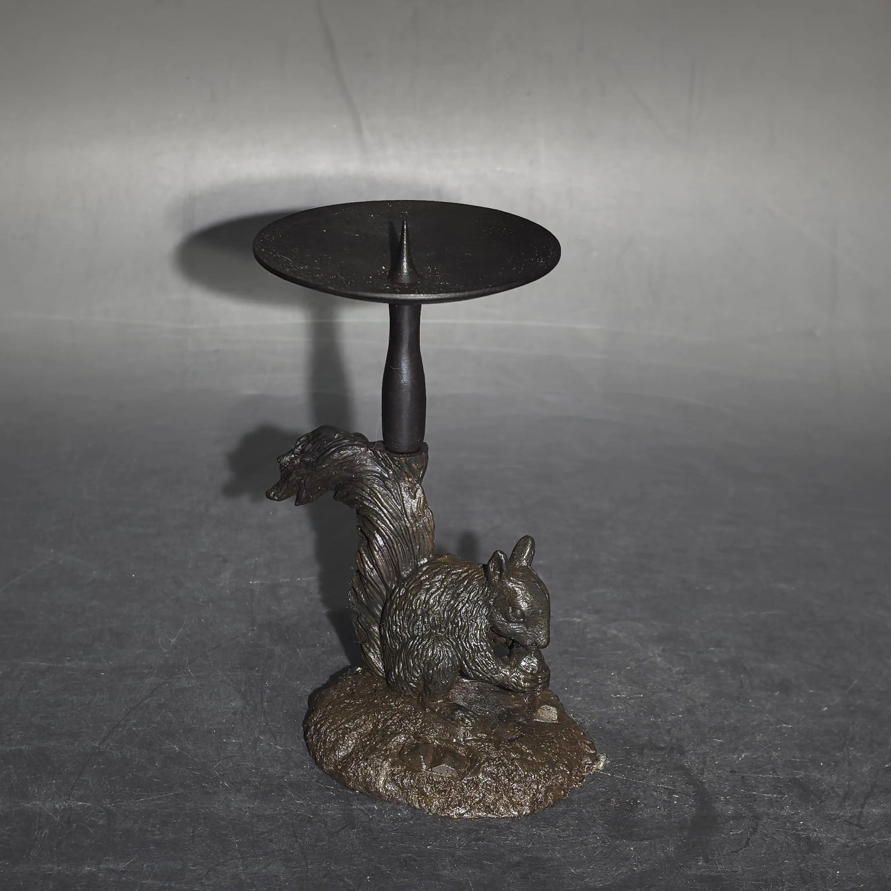 Vintage pure copper squirrel candle table home decoration desktop ornaments