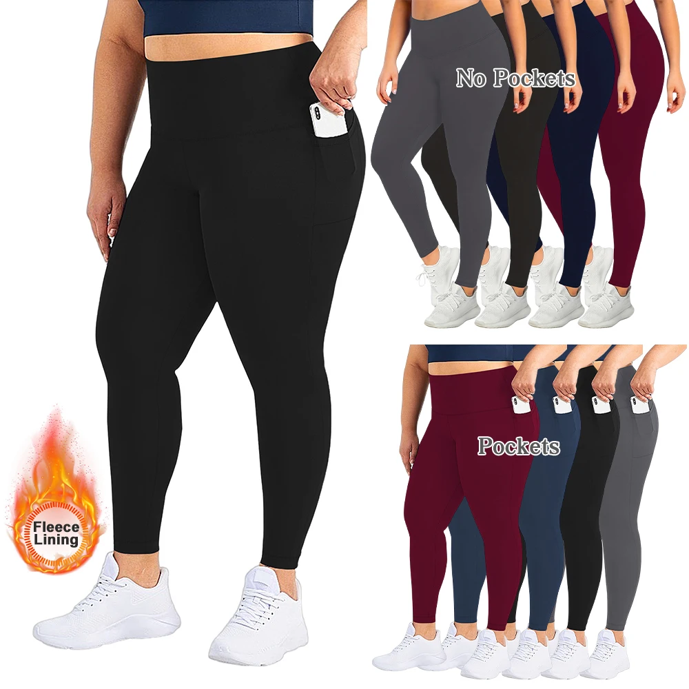 Women Winter Plus Velvet Leggings Seamless Push Up Plus Size High Waist Fleece Warm Fitness Yoga Pants Slim Legging Sportswear