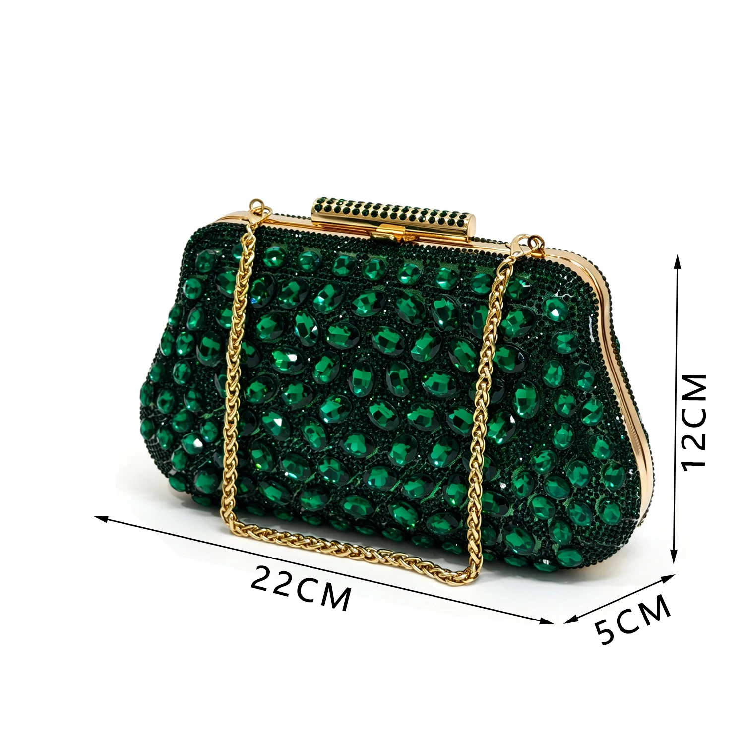 2026 New Nigerian Bigger Size Women Heel Party Shoes and Bag Set Green Colour Rhinestone Handbag Italian Design Wedding