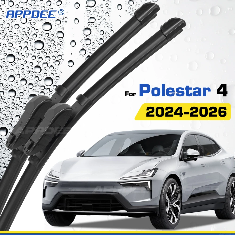 Für Polestar 4 2024–2026, Silikon- und Gummiwischer, Frontwischerblätter, Windschutzscheibe, Windschutzscheibe, Fensterbürsten