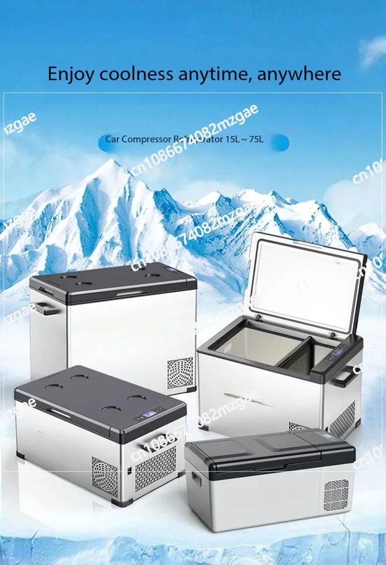 12V/24V Dual-Voltage Portable Compressor Fridge, Freezer and Cooler for Car, Truck, Home Use as Compact Refrigerator