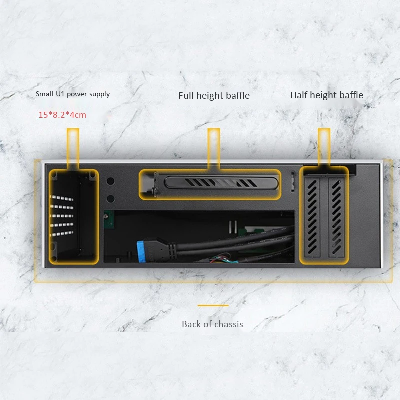 เคส USB3.0มินิ ITX HTPC ที่บ้านโครงเครื่องเกมคอมพิวเตอร์แนวนอนเมนบอร์ดกราฟิกการ์ดเคสคอมพิวเตอร์ตั้งโต๊ะพีซี