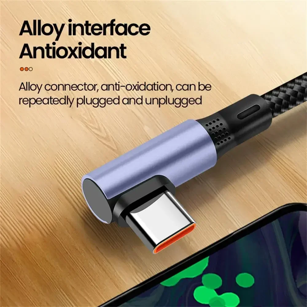 0.25 متر/0.5 متر 66 واط قصيرة USB C كابل مزدوج الكوع USB C إلى نوع C كابل شحن سريع آيفون 15 16 سامسونج كابل بنك الطاقة