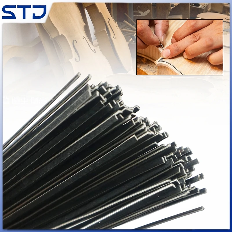 30/100pc Cello Viola Violin Maple Wood ebony Purflings Black White Black Wood Strips DIY Violin Parts 2.5*1.2*970mm