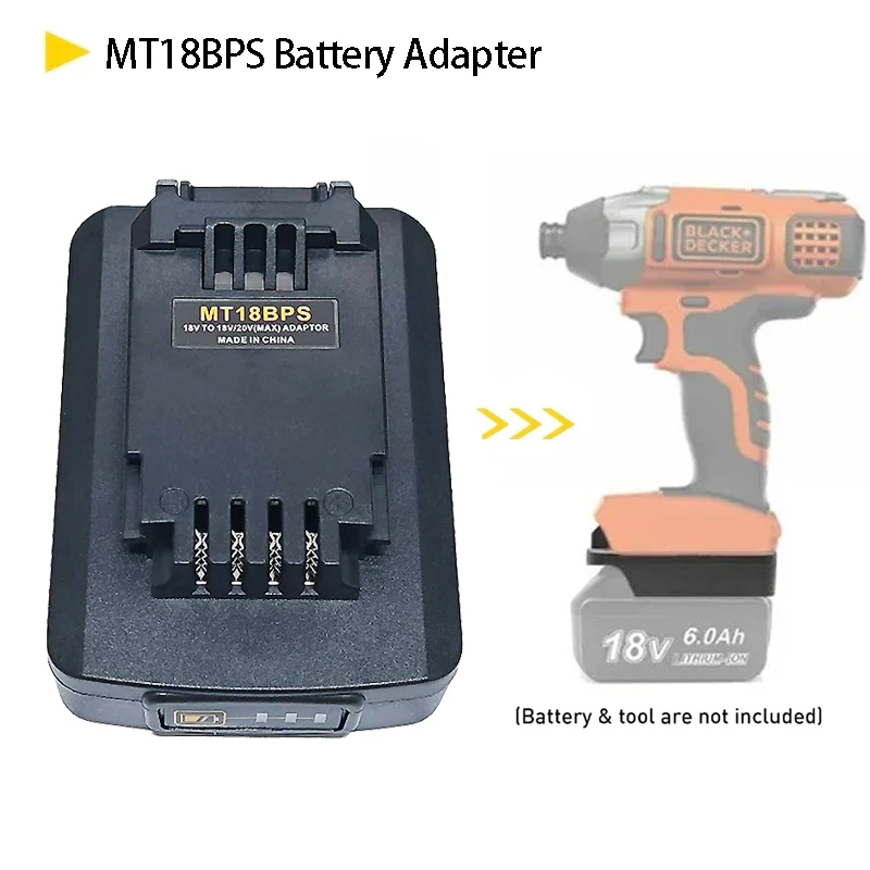 For Makita 18V Batteries Works for Black&Decker 20V/Porter Cable 20V/Stanley 18Volt Lithium-Ion Cordless Tools MT18BPS Adapter