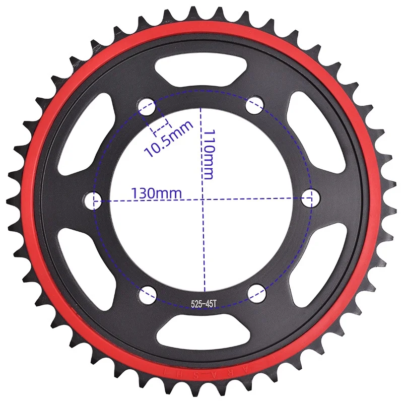 525 Rear Sprocket for Suzuki GSXR GSX-R 600 750 950 GSXS 1000 GSX 8R 8S DL800 YAMAHA YZF R6 R7 FZ MT 07 09 10 XSR 700 900 Tenere
