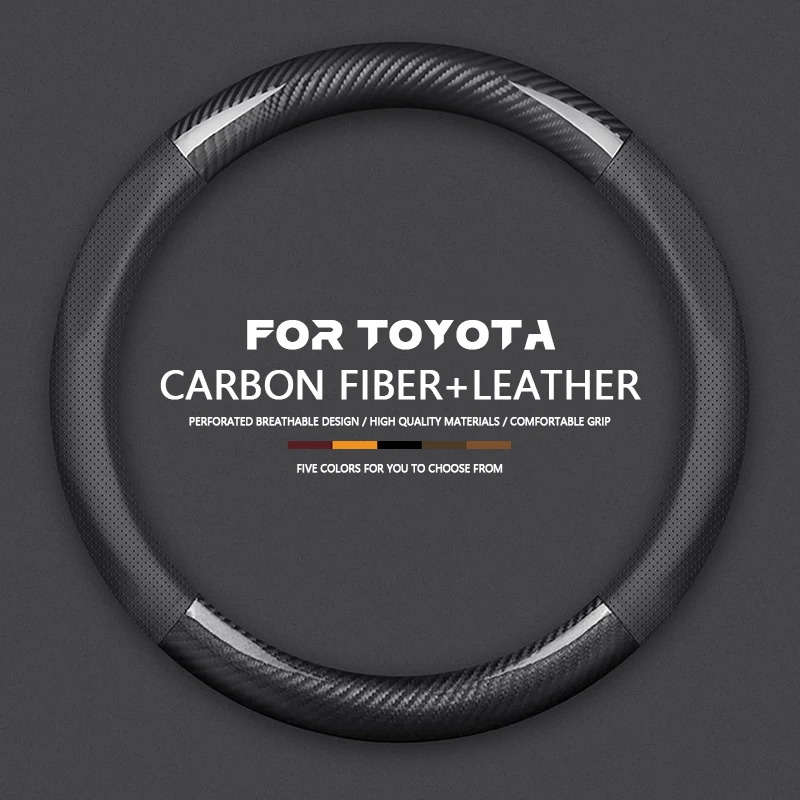 

Подходит для Toyota RAV4 Land Cruiser Camry Highlander Prado Prius Yaris Corolla Reiz, автомобильный кожаный чехол на руль, аксессуары