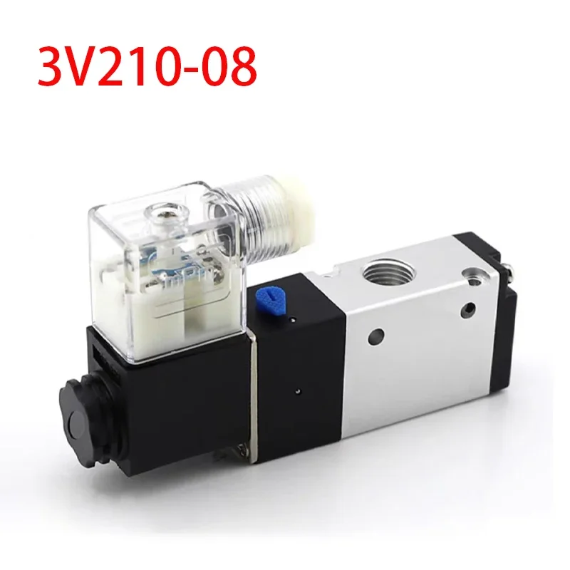 

Pneumatic Solenoid Valve 3V210-08 DC12V DC24V AC110V AC220V 3 Way 2 Position Air Directional Control Valve Gas Magnetic Valve