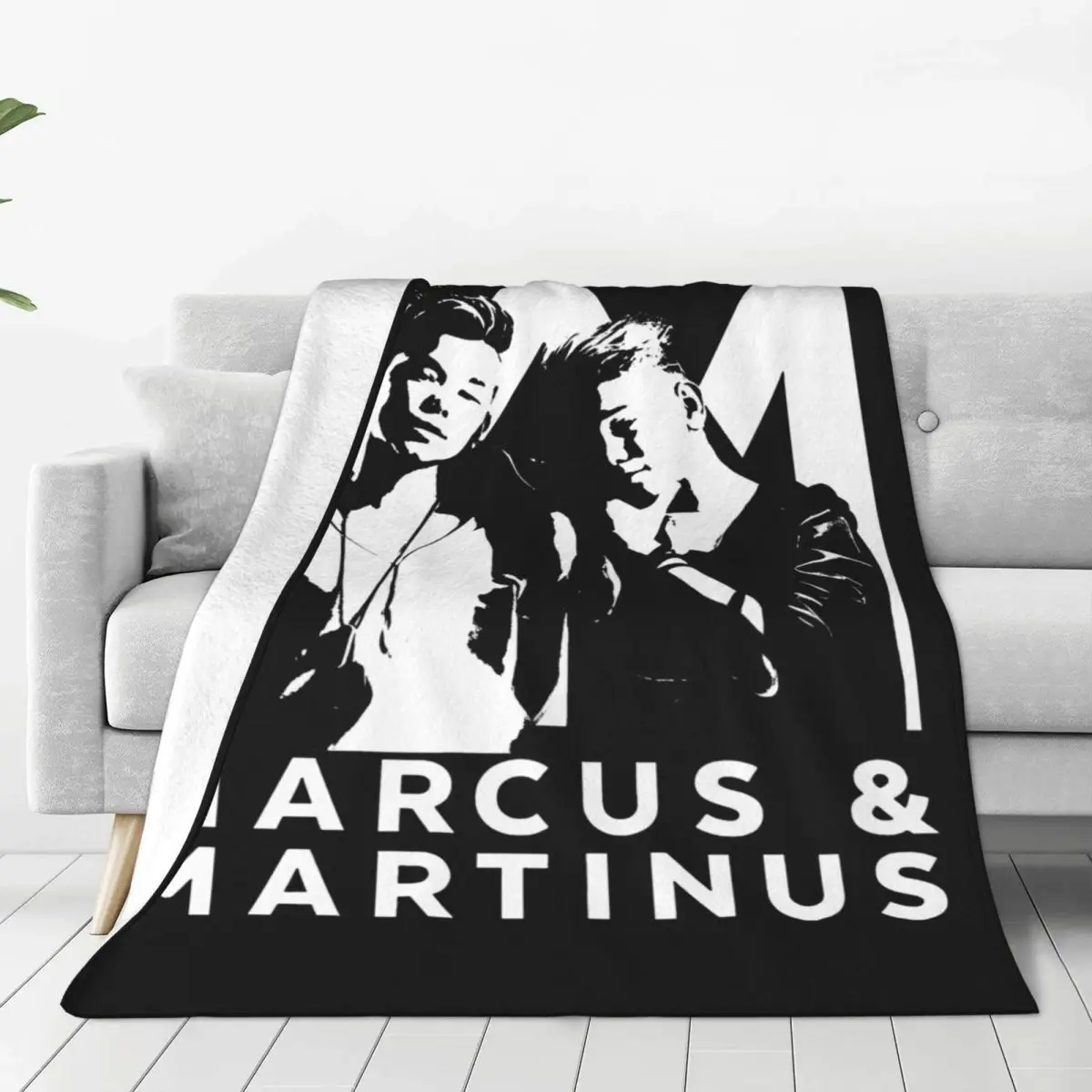 

Marcus And Martinus MM Knitted Blankets Plush Throw Blanket Bedroom Sofa Printed Ultra-Soft Warm Bedsprea