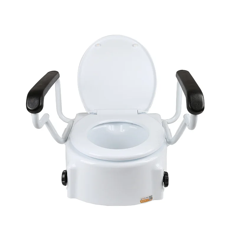 White Toilet Seat Riser Toilet Seat Lifter for Bathroom Safety Assisting Bend