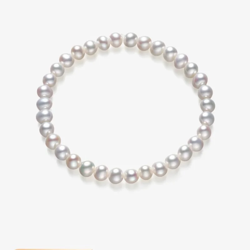 

18K Yellow Gold Natrual freshwater pearl Bracelet Fine Jewelry AU750 purple wedding party gift for women