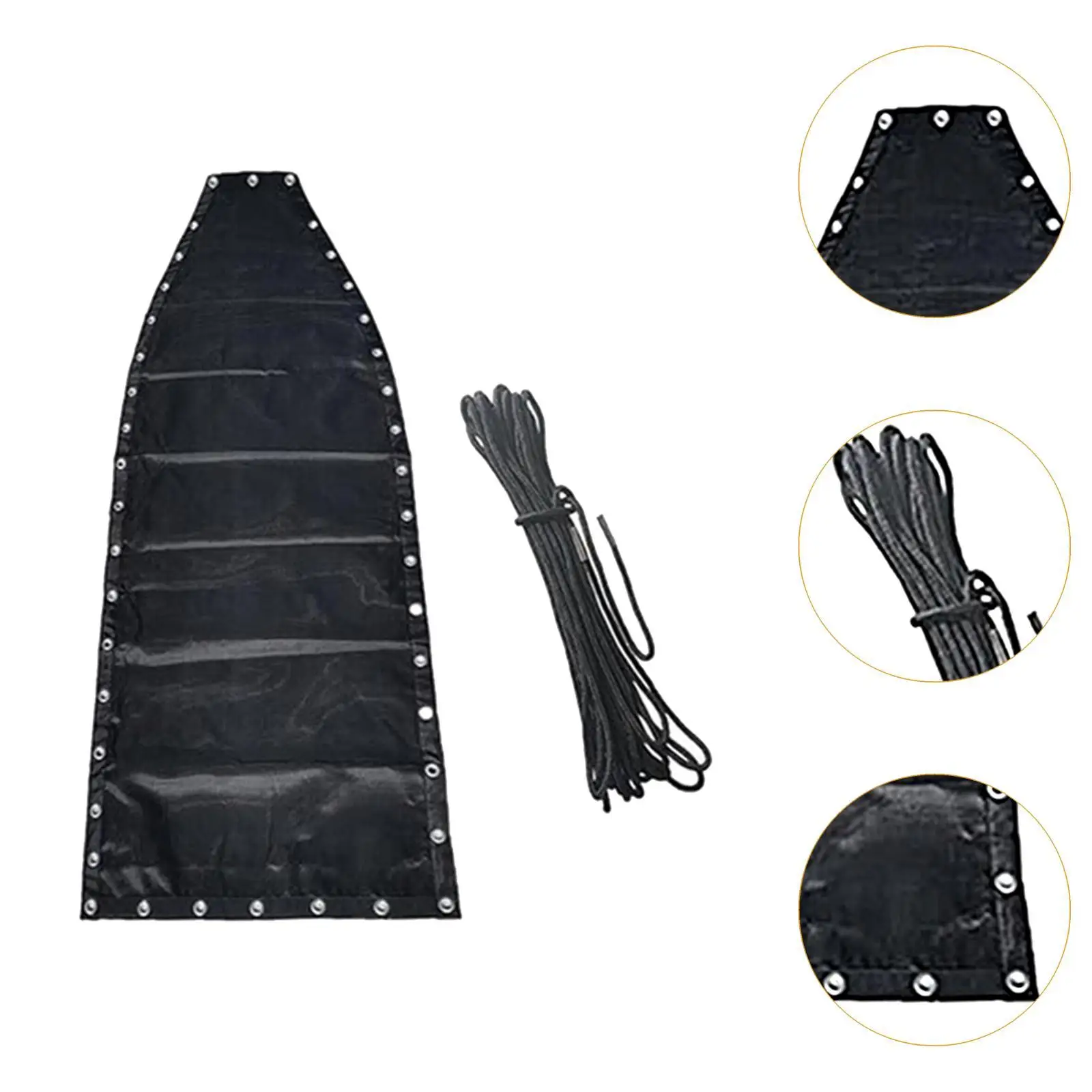Universal Replacement Mesh and Rope Set Waterproof Nylon Mesh for Patio Swing Chair Curved Frame Accessory for Home Garden